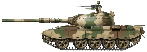Profile drawing of Norinco Type 59MII