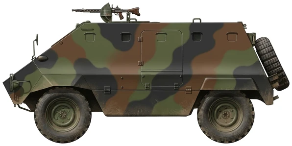 UR-416 armored personnel carrier side profile drawing