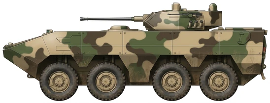 ZBL-08 infantry fighting vehicle side profile drawing