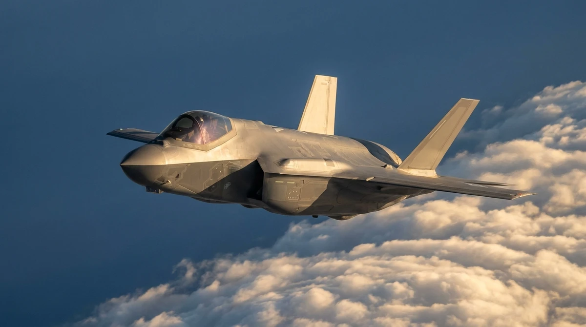 Illustration: F-35A Lightning II multirole fighter in flight
