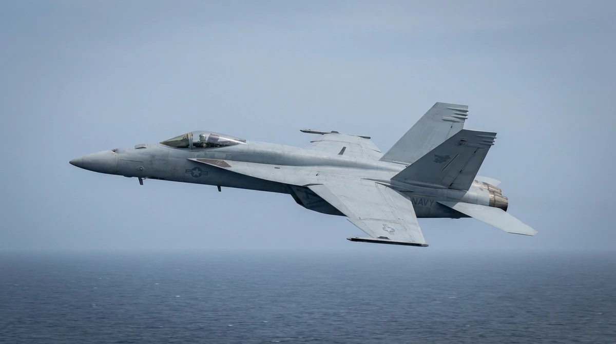 Illustration: US Navy F/A-18E Super Hornet in flight